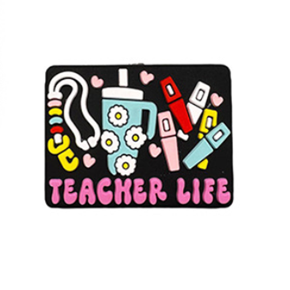 Wholesale 10pcs Cartoon Ice Cup Ghost Letter Pattern Silicone Beads