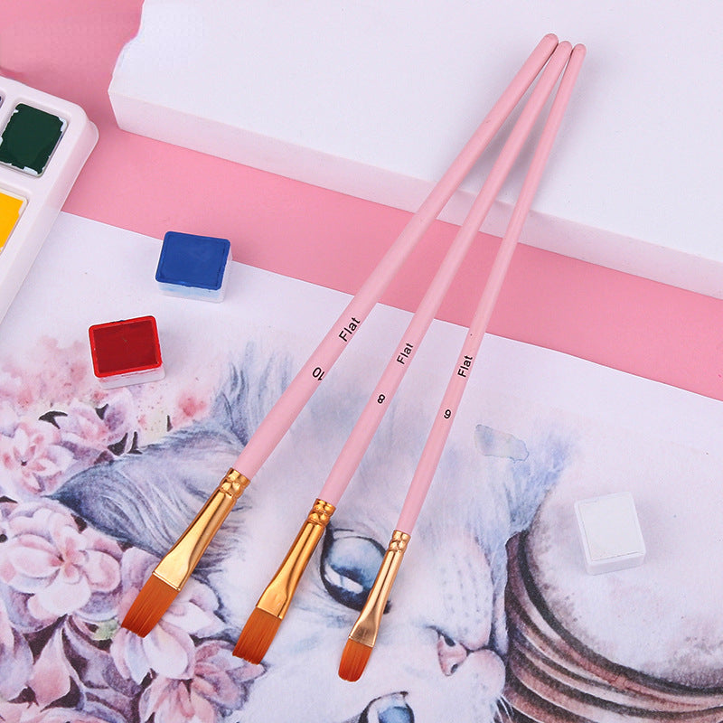 Wholesale 3-pack Nylon Wool Wood Pole Golden Aluminum Tube Flat Peak Round Peak Water Powder Line Marker