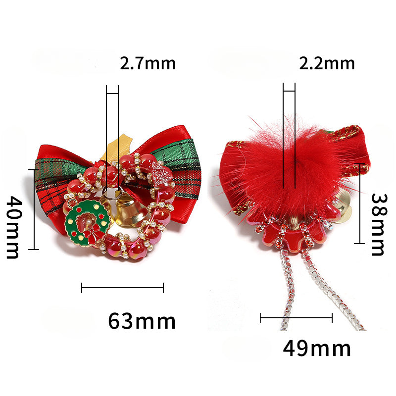 Wholesale DIY Christmas Bell Bow Hollow Love Acrylic Beads