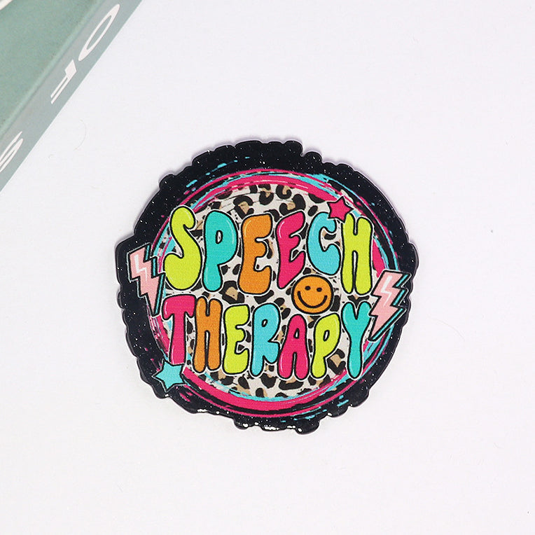 Wholesale 10PCS New Cartoon Letters Drink Love Love Acrylic DIY Patch Accessories