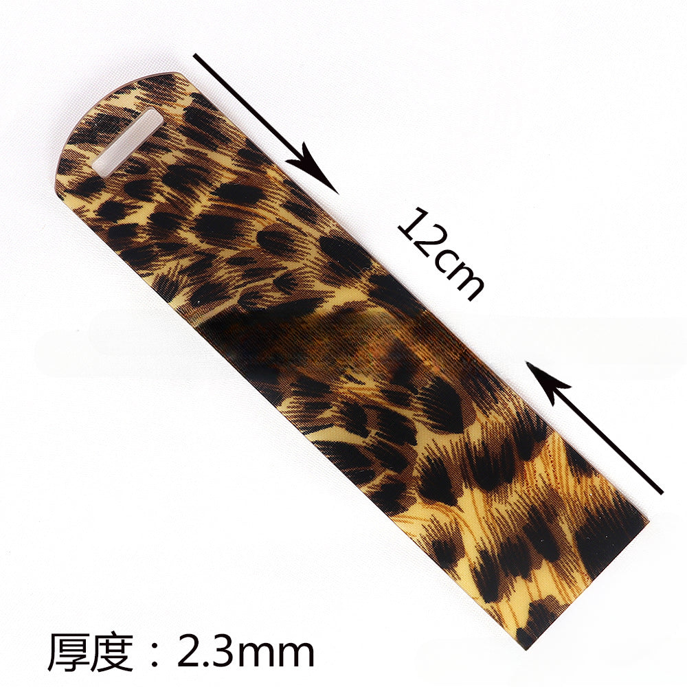 Wholesale 10pcs New Leopard Glitter Acrylic Bookmark DIY Pendant Booktag