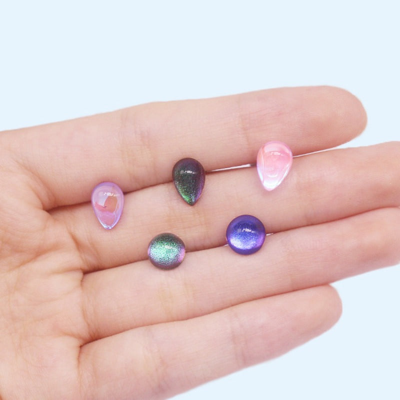 Wholesale Round Heart Shaped Water Drop Color Stainless Steel Tongue Studs