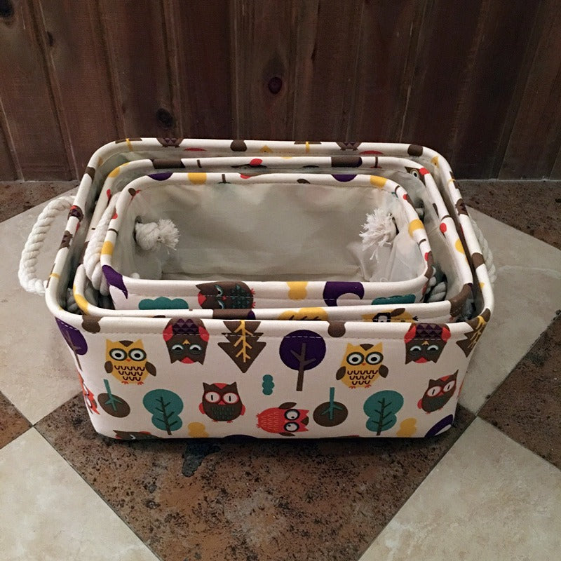 Wholesale Cotton and Linen Owl Storage Box