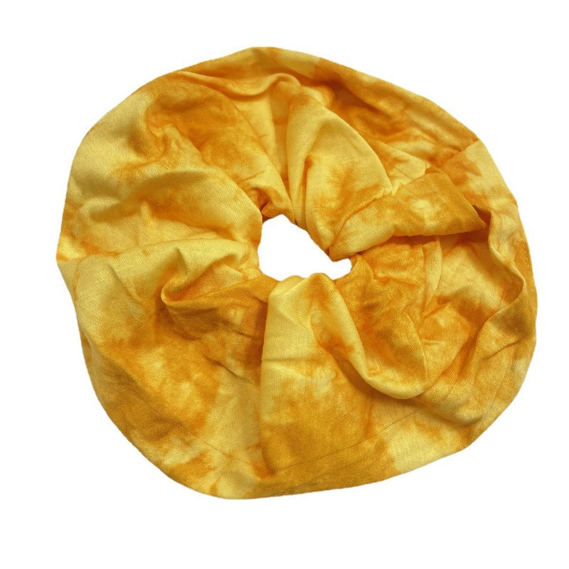 Wholesale Tie-dye Large Intestine Ring Ink Printing and Dyeing Gradient Color Hair Tie Hair Accessories Headdress