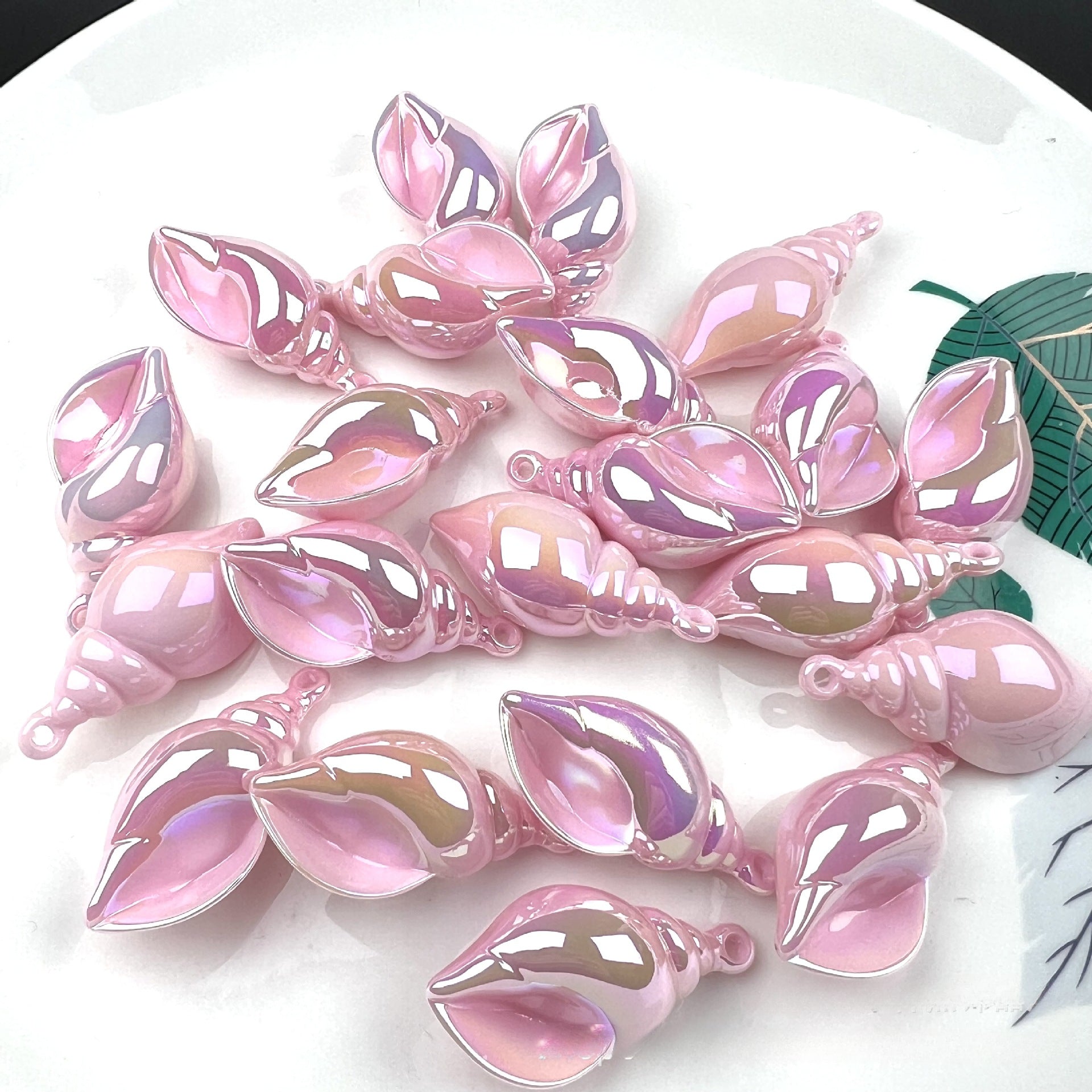 Wholesale 100PCS/PACK Acrylic Night Glow Mace Bow with Colored Straight Hole Beads