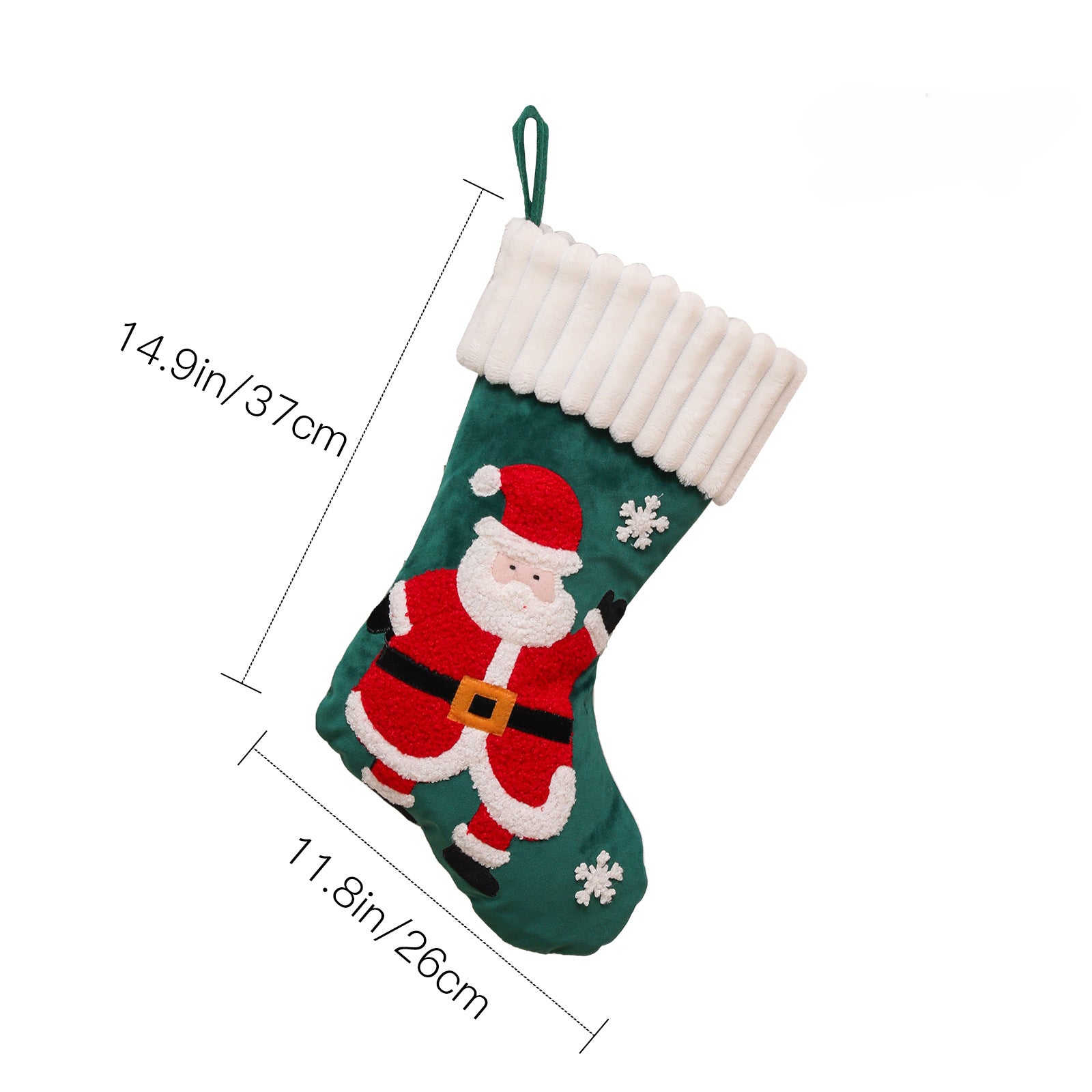 Wholesale Christmas Large Size Fabric Embroidered Snowman Christmas Stockings Decorative Socks