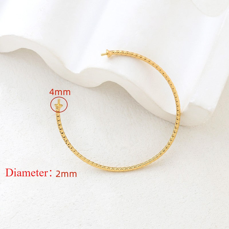 Wholesale Gold-plated Copper DIY Baroque Bracelet Accessory