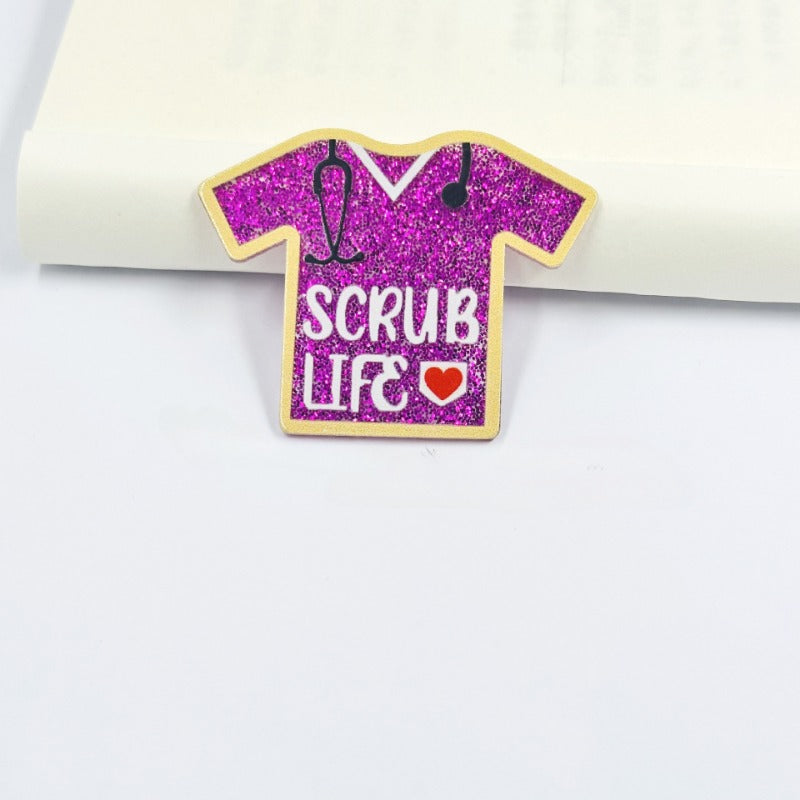 Wholesale 10pcs Loose Powder Cartoon Clothes Style Letters Acrylic Accessories