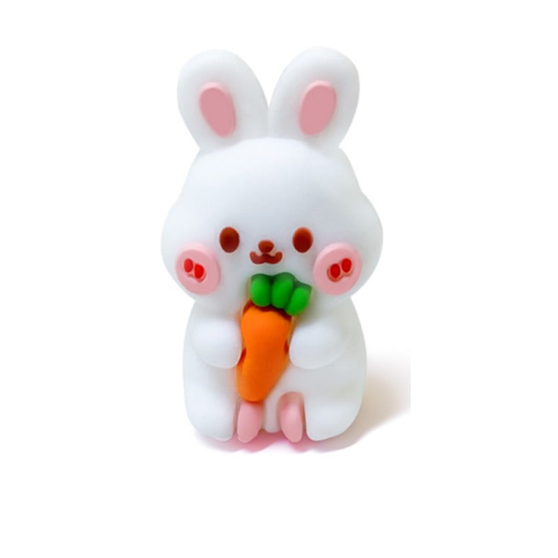 Wholesale 10pcs Cute Cartoon 3D Little Cow Carrot Rabbit Beads