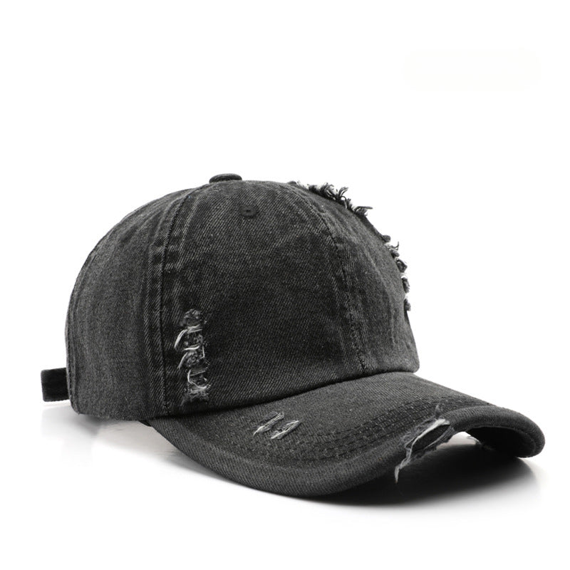 Wholesale Vintage Washed Perforated Solid Shaded Cotton Baseball Hat