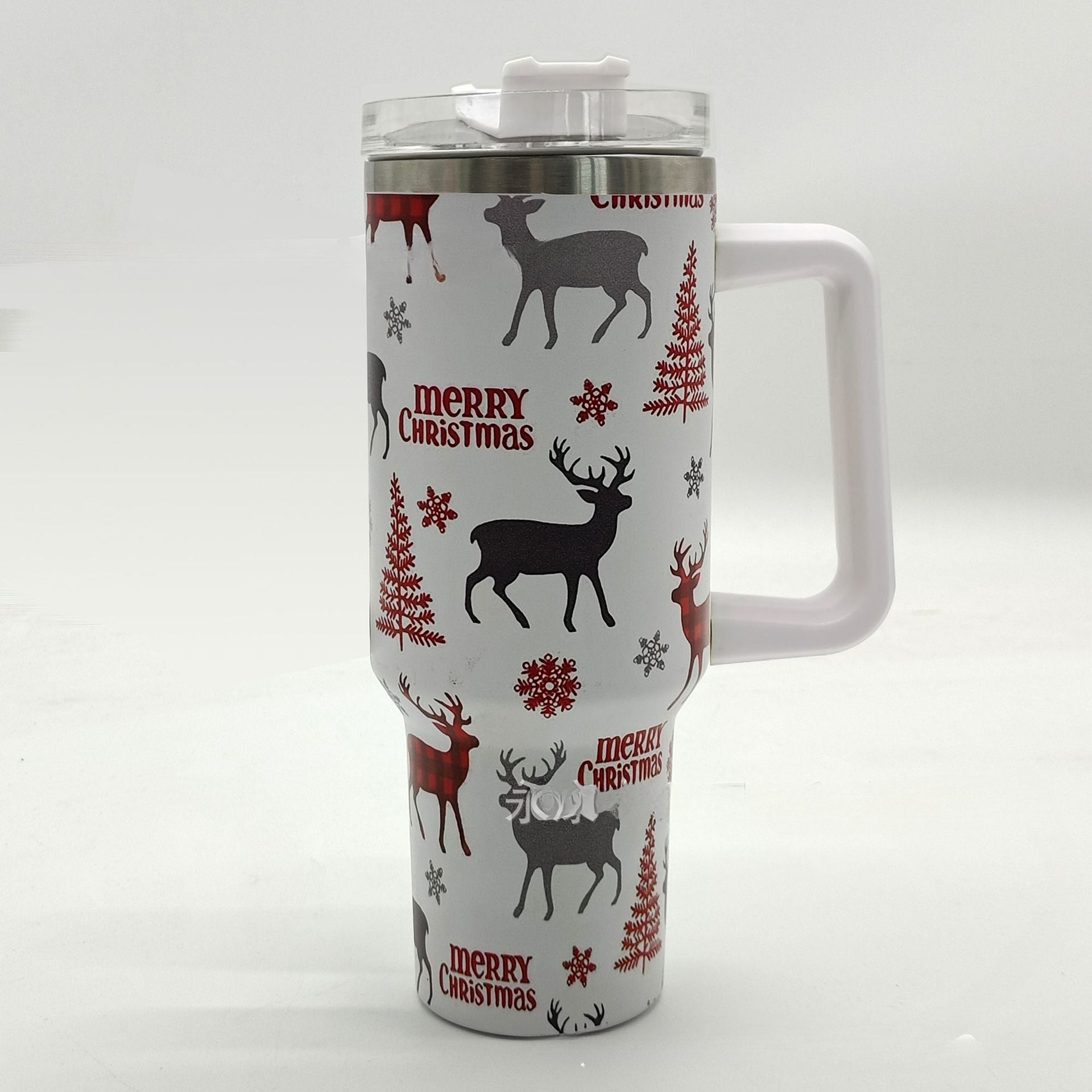 Wholesale Tumbler Christmas Stainless Steel Printed Car Straw Water Cups Ice Bullies Cup