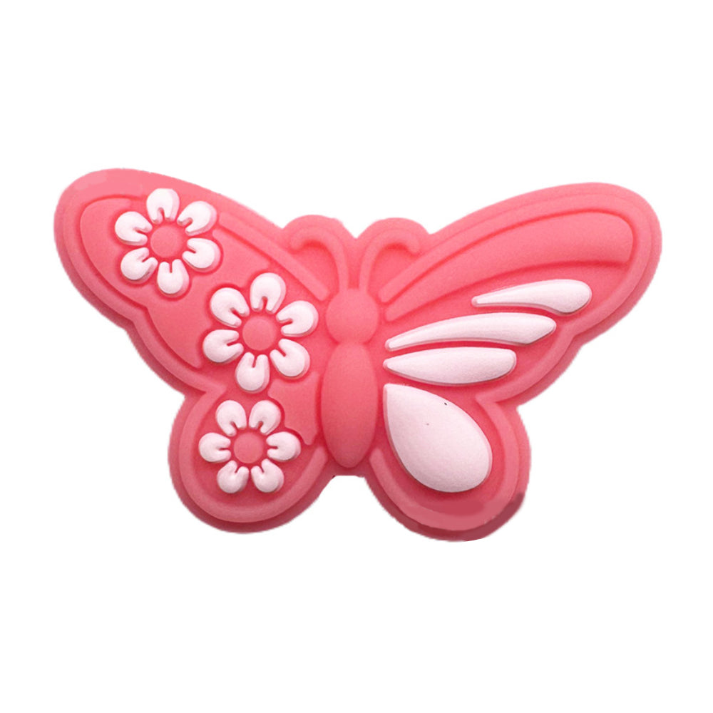 Wholesale 10pcs Creative Pink Butterfly Splicing Flower Premium Beads