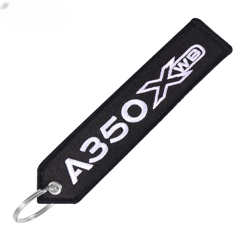 Wholesale Polyester Boeing Embroidery Keychain