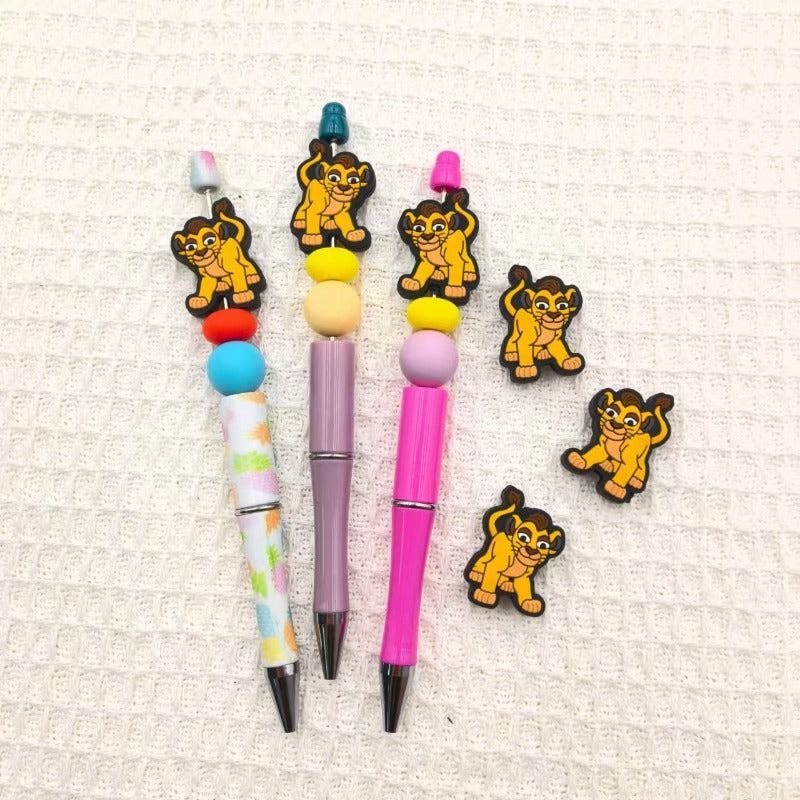 Wholesale 10pcs Dull Tiger Silicone DIY Loose Beads