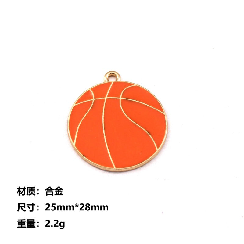 Wholesale 10pcs Baby Clothes Bottle Feet Basketball Diy Alloy Oil Drop Pendant