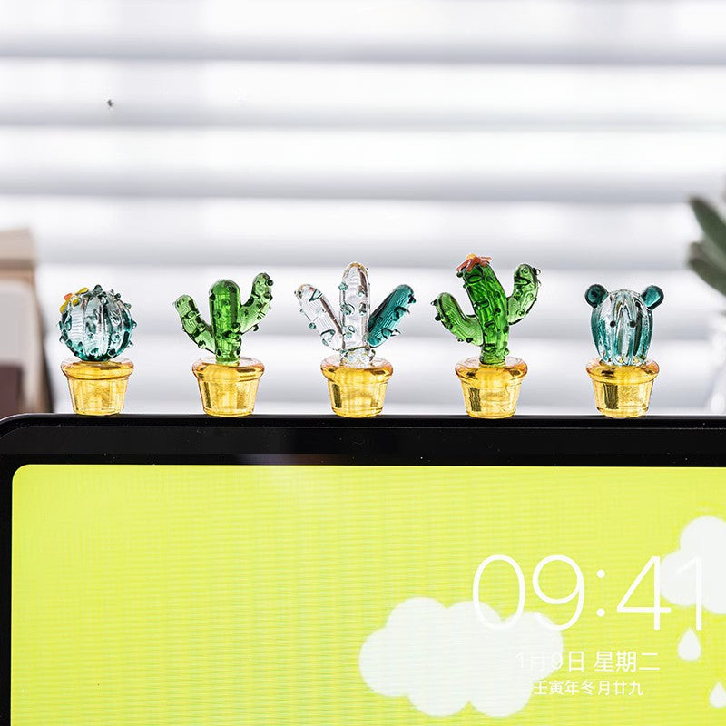 Wholesale Cactus Succulent Simulation Plant, Glass  Ornaments