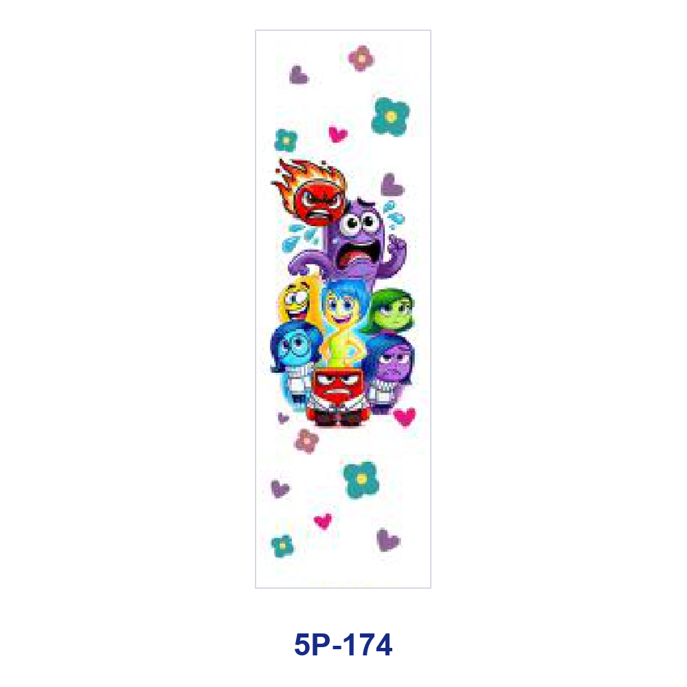 Wholesale 2/ 8/ 16pcs Cute Whimsy Colorful Cartoon Element Print Pen and Bookmark Stickers UV DTF Wraps OLY Exclusive