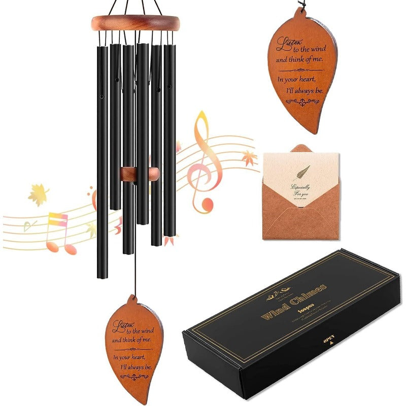 Wholesale Solid Wood Suspended Sound Aluminum Tube Wind Chime Ornaments