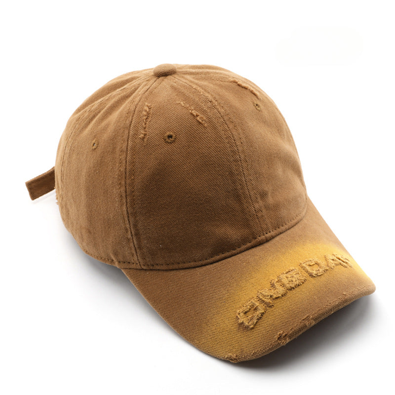 Wholesale Vintage Perforated Letter Embroidered Cotton Baseball Caps