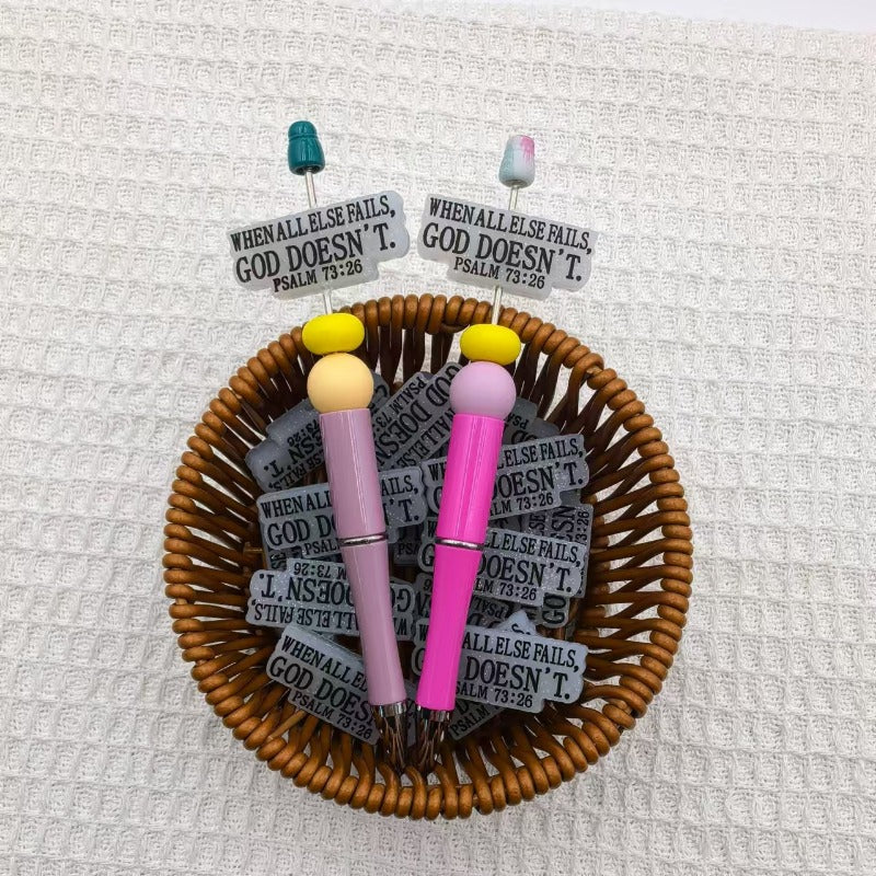 Wholesale 10pcs English Letters Silicone DIY Loose Beads