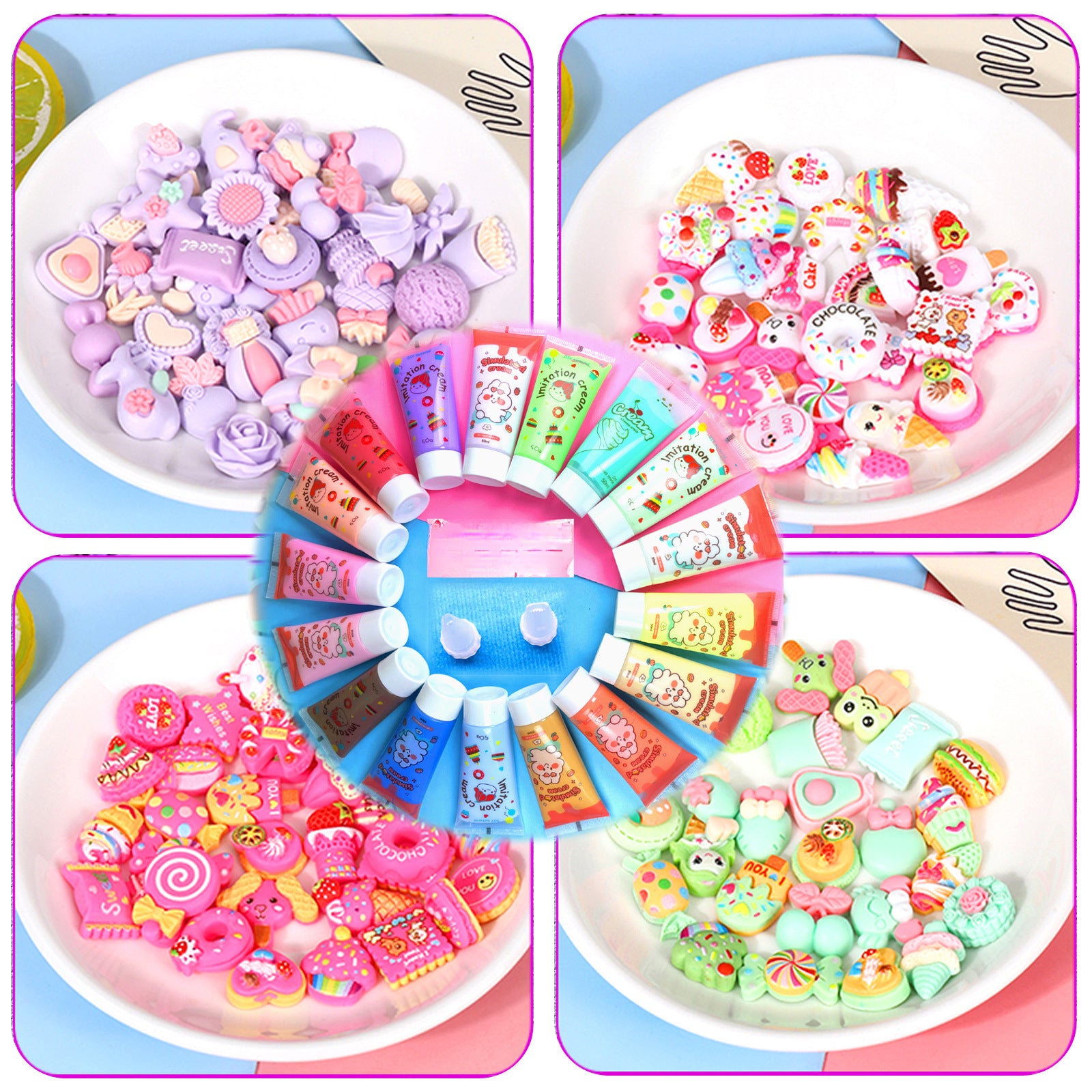 Accesorios al por mayor de 20 piezas/accesorios de resina de paquetes de bricolaje de bricolaje de bricolaje