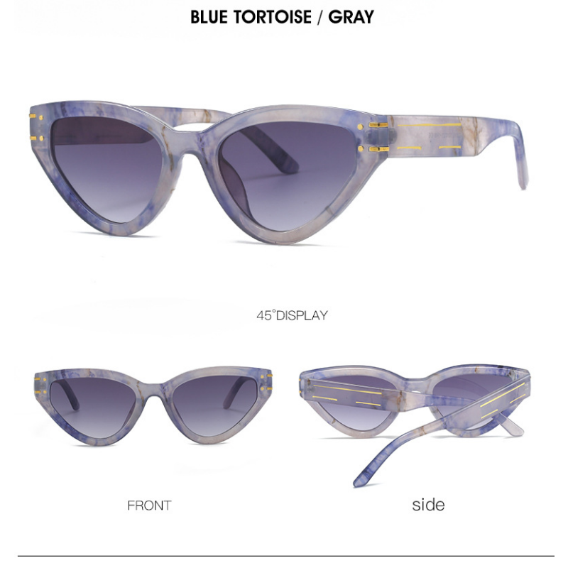 Gafas de sol de PC de triángulo de ojo gato personalizado al por mayor