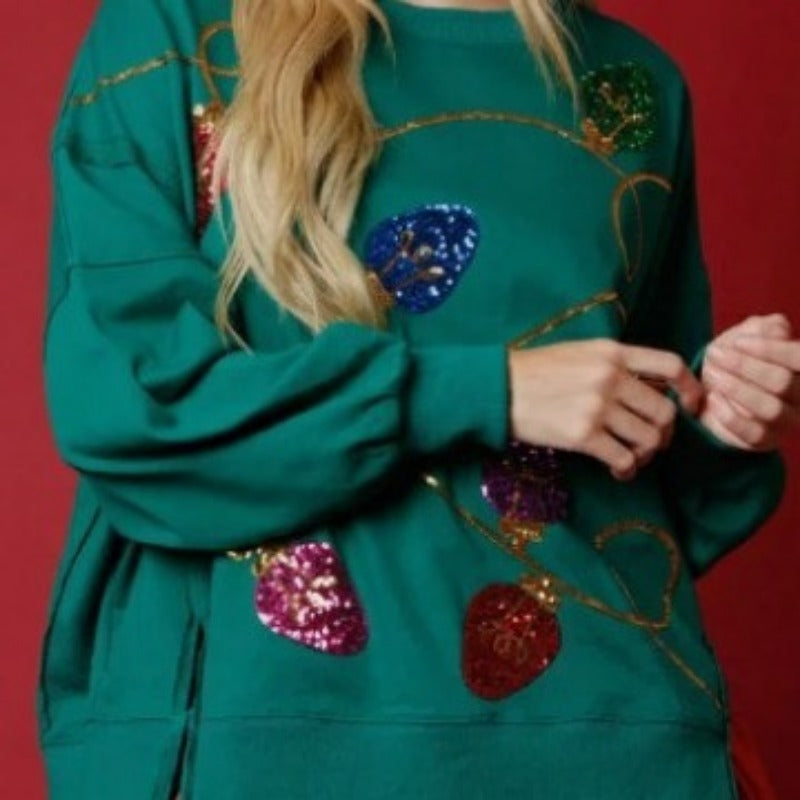 Wholesale autumn and winter cross fashion trend sequin pullover thick Women Clothes