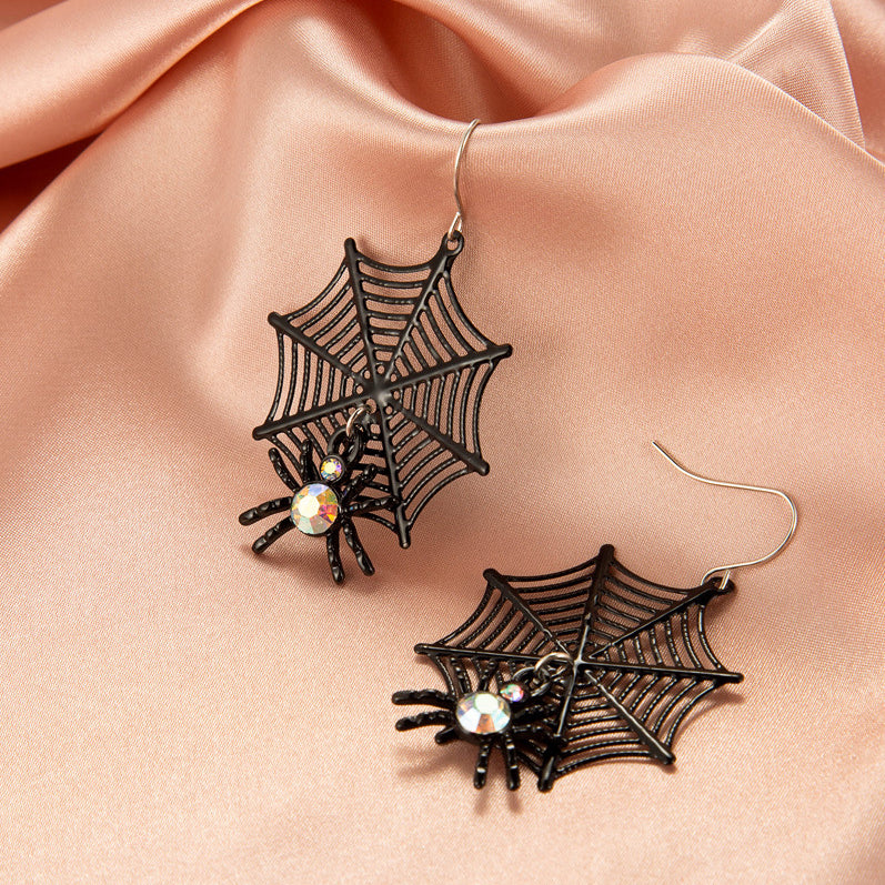 Wholesale Halloween Gothic Ghost Spider Skull Alloy Earrings