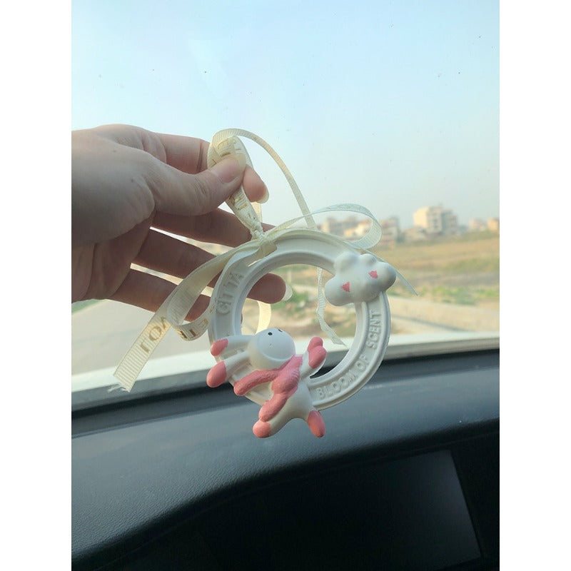 Wholesale of Cute Rabbit Car Aromatherapy Gypsum Pendants