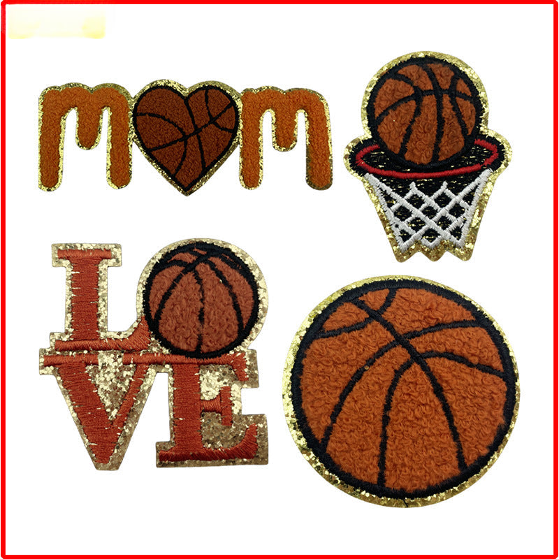 Wholesale 10pcs Baseball Softball Volleyball Blue Ball Football Towels Embroidered Patches FS