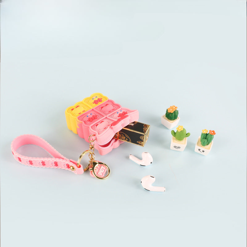 Wholesale Cartoon Silicone Decompression Coin Purse Keychain