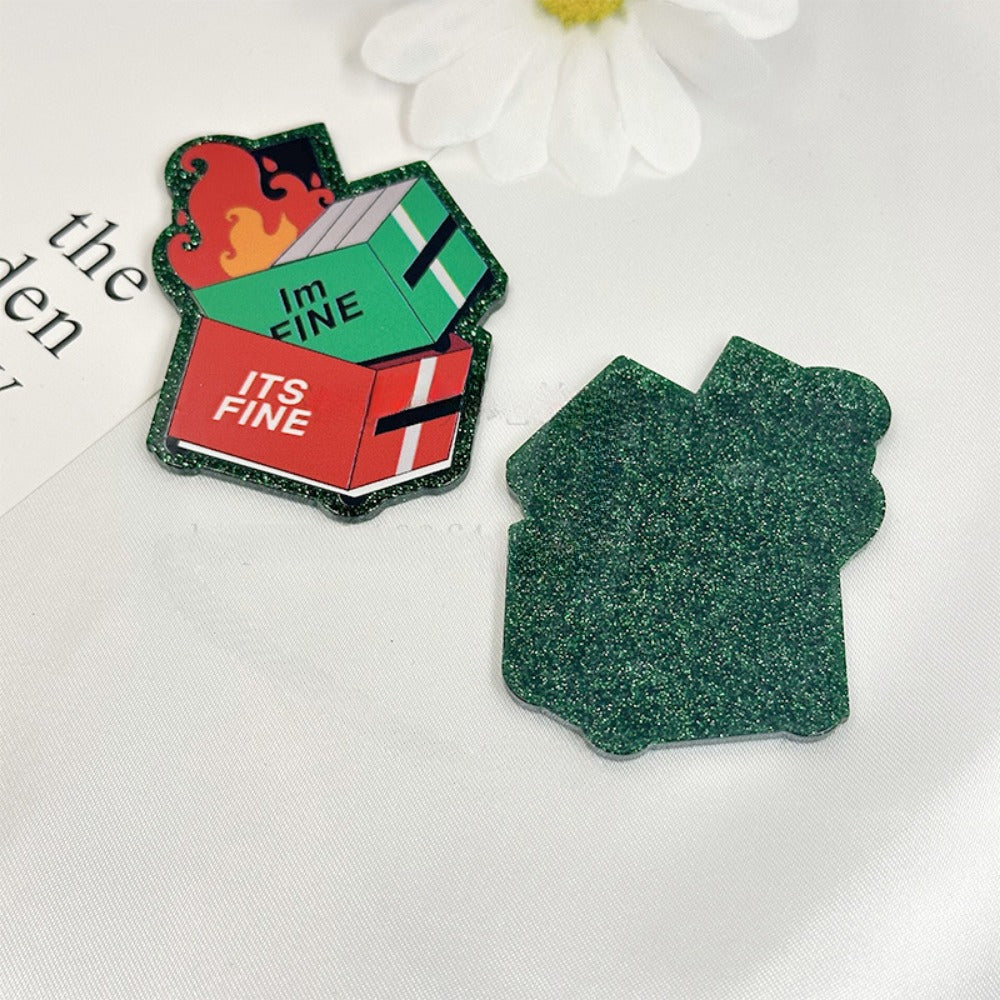 Wholesale 10pcs Cartoon Acrylic Letters Telescopic Buckle DIY Patch With