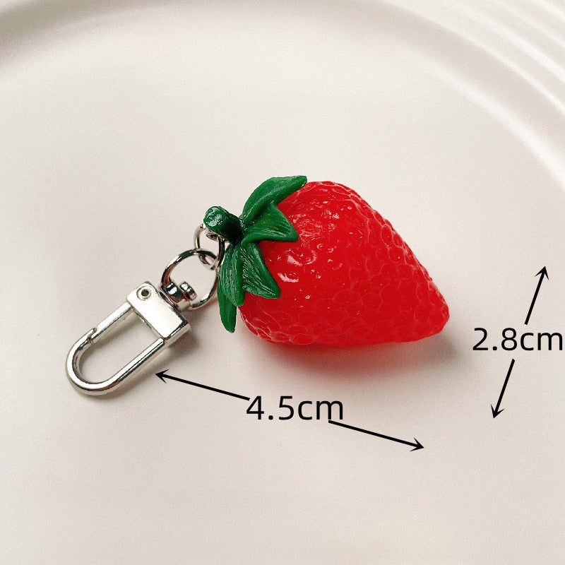 Wholesale Simulation PVC Simulation Fruit Keychain