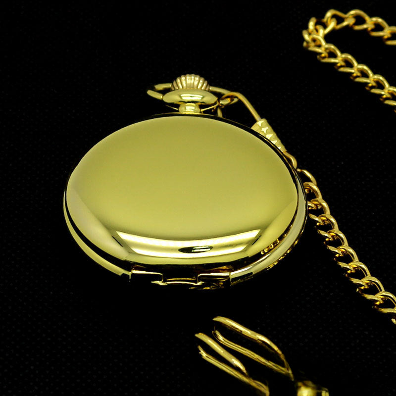 Wholesale Classic Black Reversible Vintage Quartz Pocket Watch