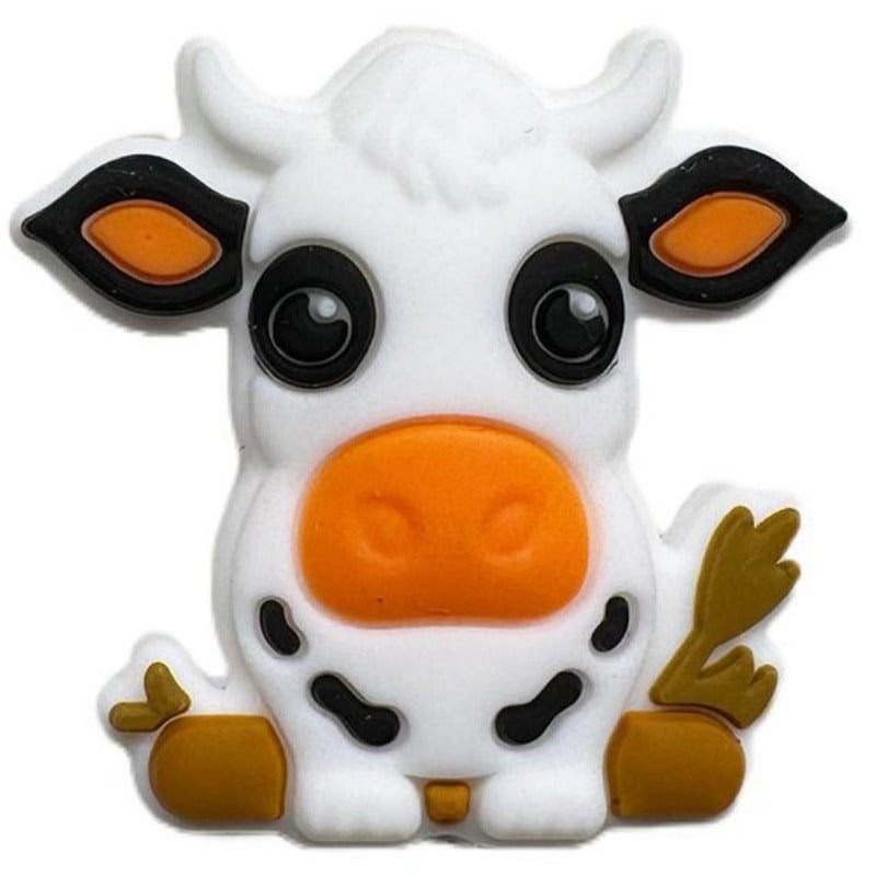 Wholesale 10PCS Cattle Series Cartoon Silicone Beads