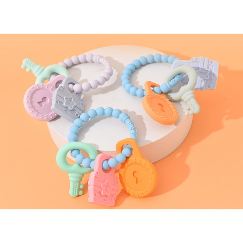 Wholesale Baby Bracelet Key Teething Stick Silicone Bite Music
