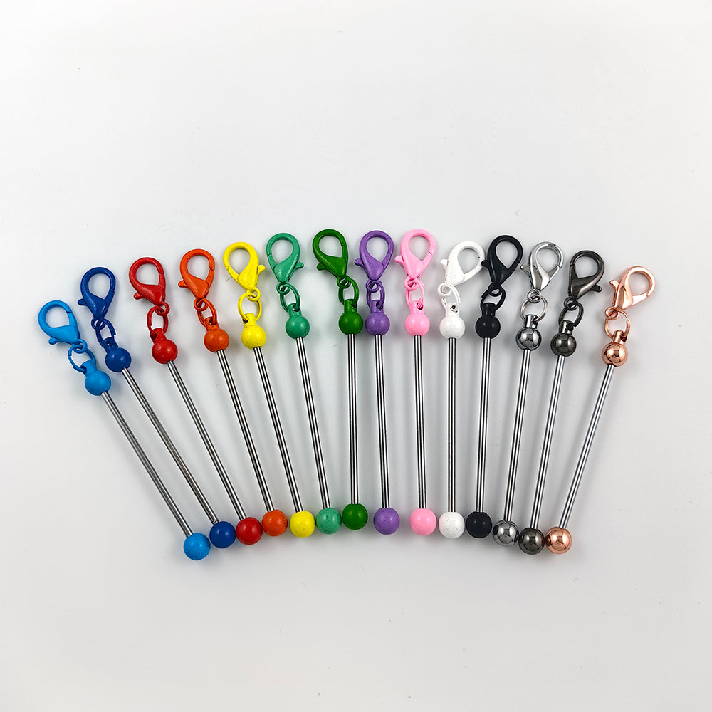 Wholesale Beadable Bar Mini Metal DIY Beadable Keychains