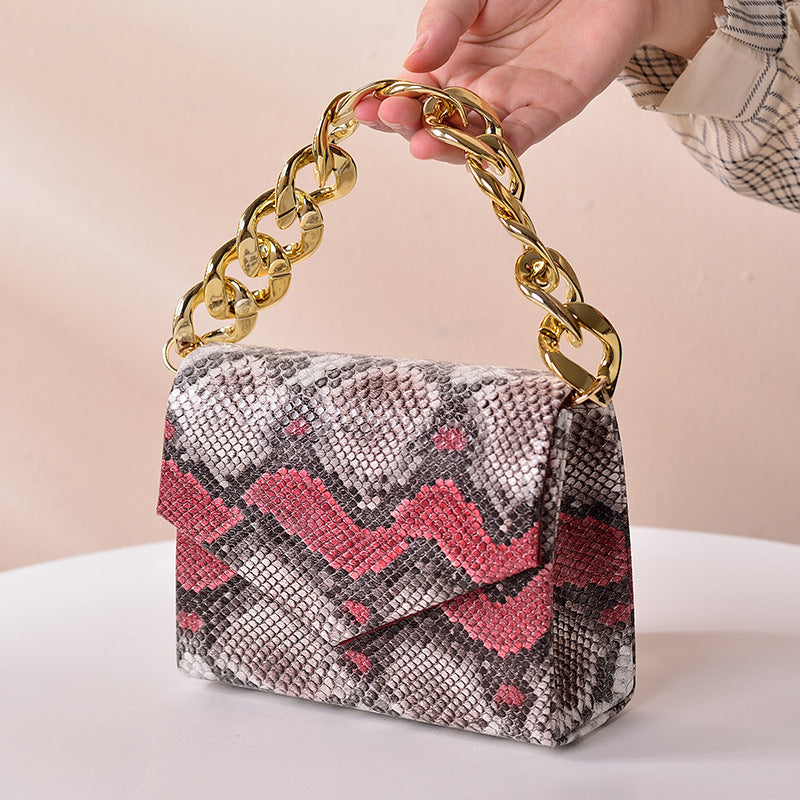 Wholesale PU Snake Pattern Bags, Dinner Bags, Party Diagonal Cross Bags