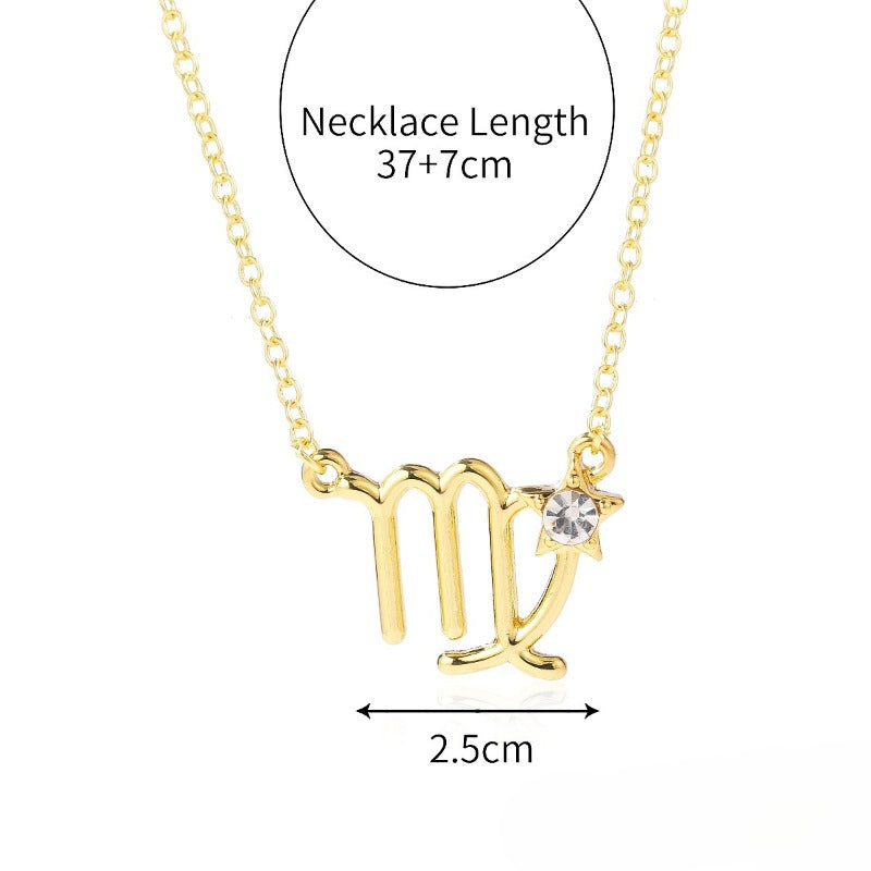 Wholesale of Twelve Constellations Alloy Necklaces