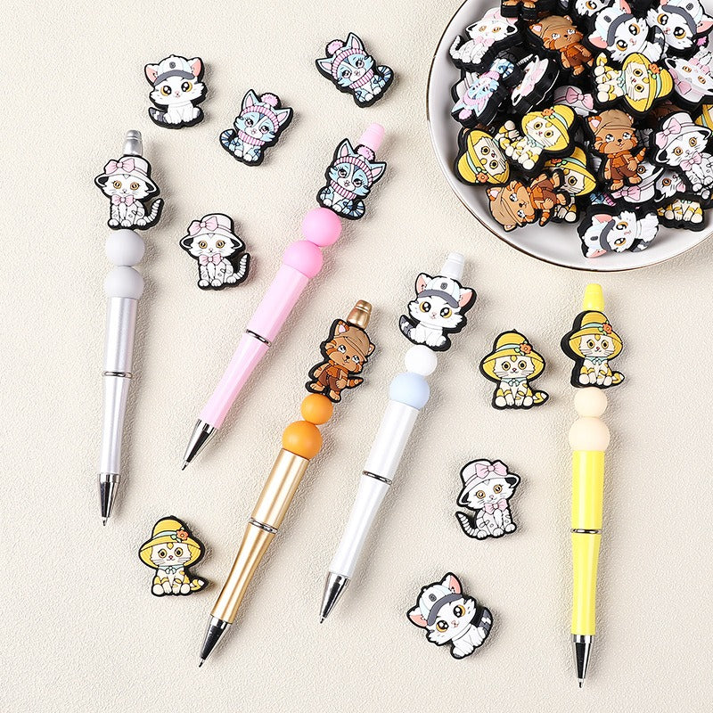 Wholesale 20pcs Kitten Baby Cartoon Pacifier Anti-chain DIY Beading