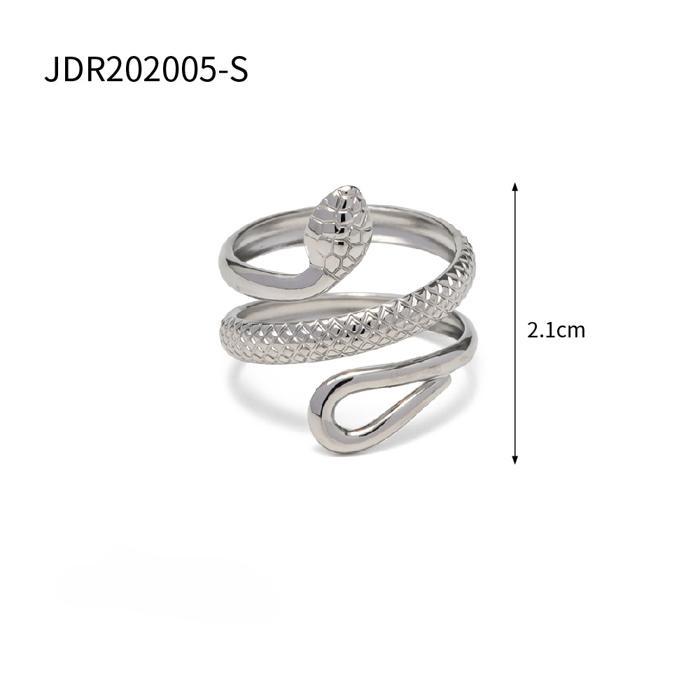 Wholesale Titanium Steel Plated Snake Rings
