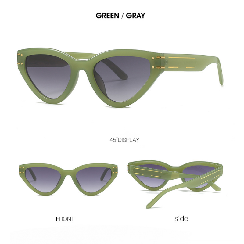 Gafas de sol de PC de triángulo de ojo gato personalizado al por mayor