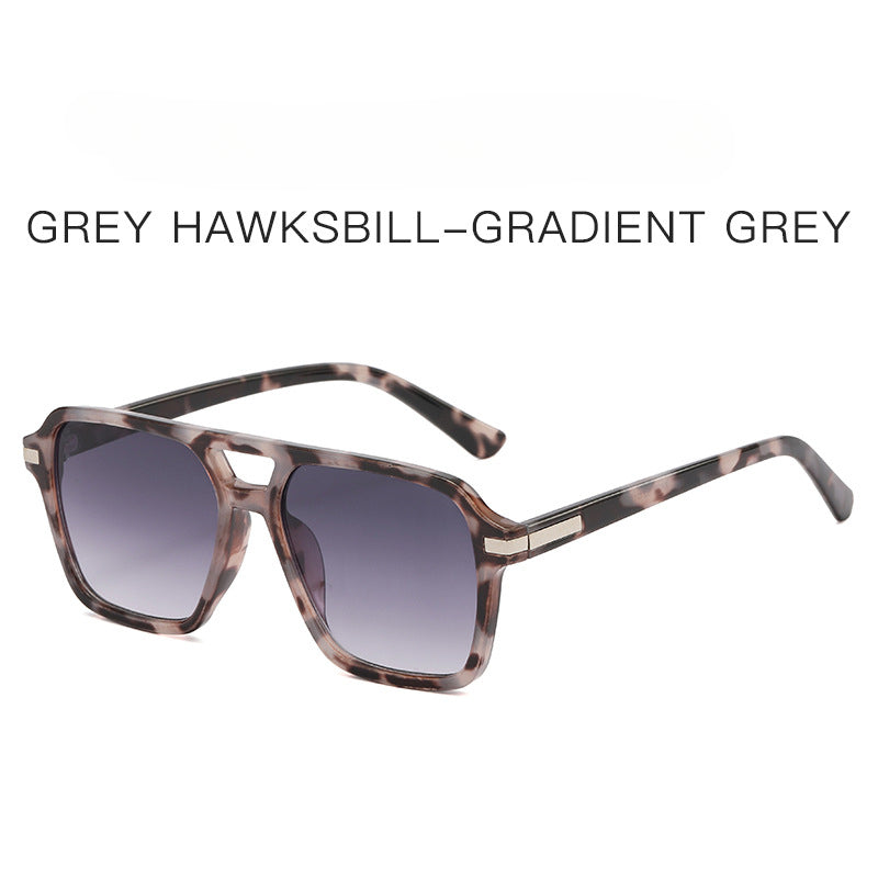 Wholesale Retro Double Beam Square Frame PC Sunglasses