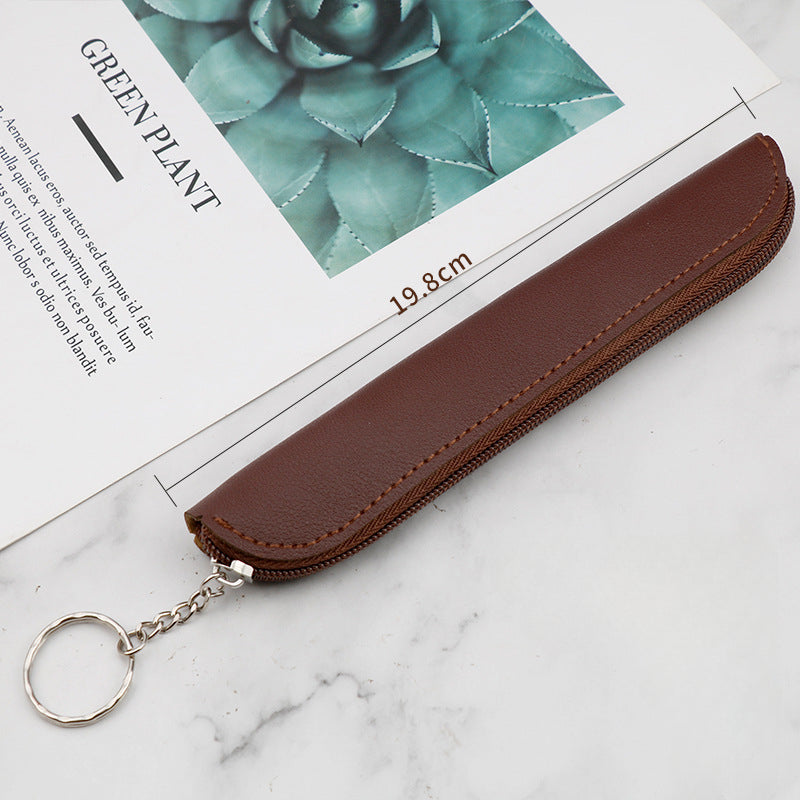 Wholesale Simple Zipper Pu Pen Case