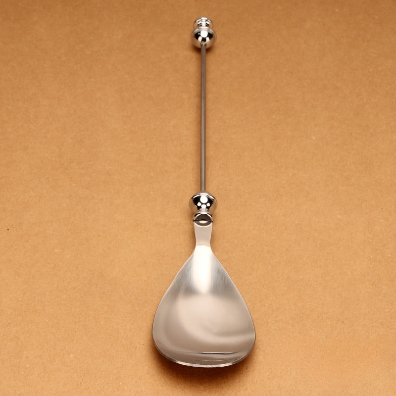 Wholesale Beadable Utensils DIY Stainless Steel Salad Spoon Fruit Western Food Large Fork Spoon Tableware