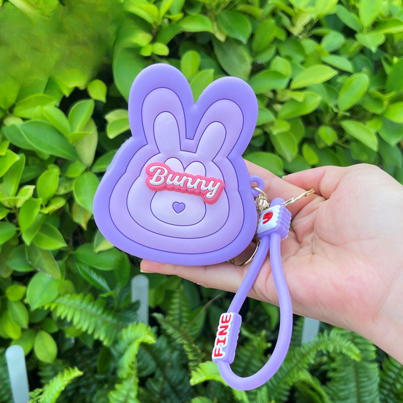 Wholesale Silicone Creative Cartoon Cute Children's Zipper Keychain Wallet