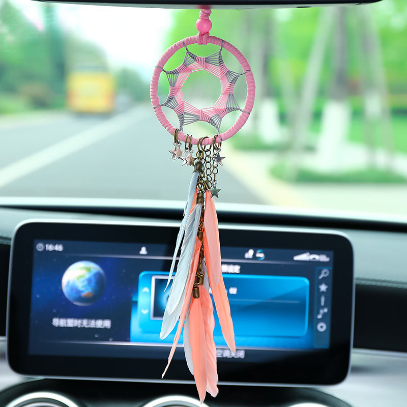 Wholesale Alloy Dream Catching Wind Chime Forest Series Handmade Feather Pendant