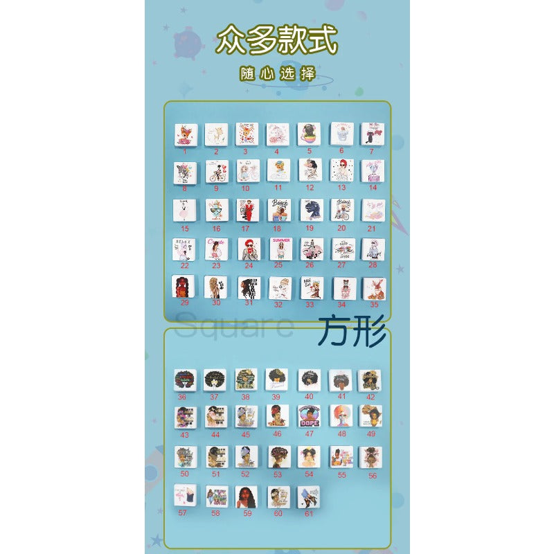 Wholesale Silicone Printed Pattern Beads