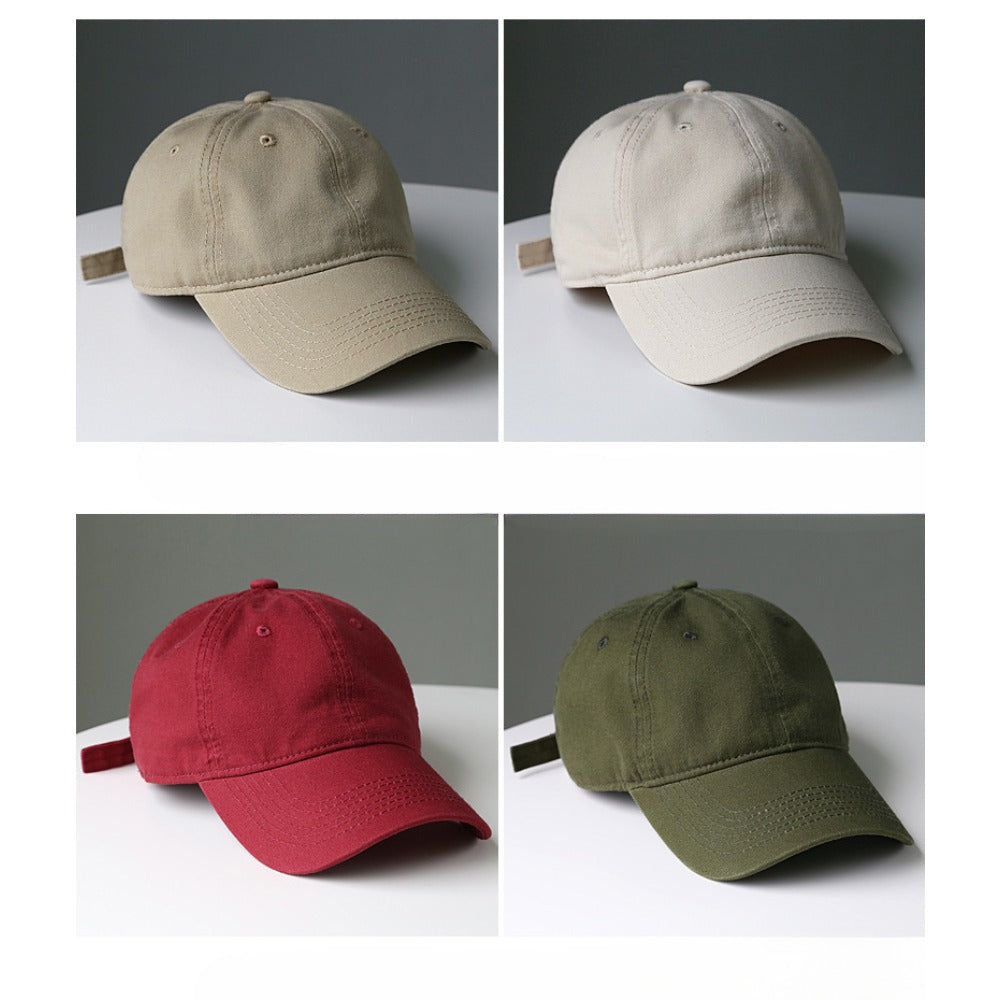 Wholesale Fashion Solid Color Washed Cotton Baseball Cap