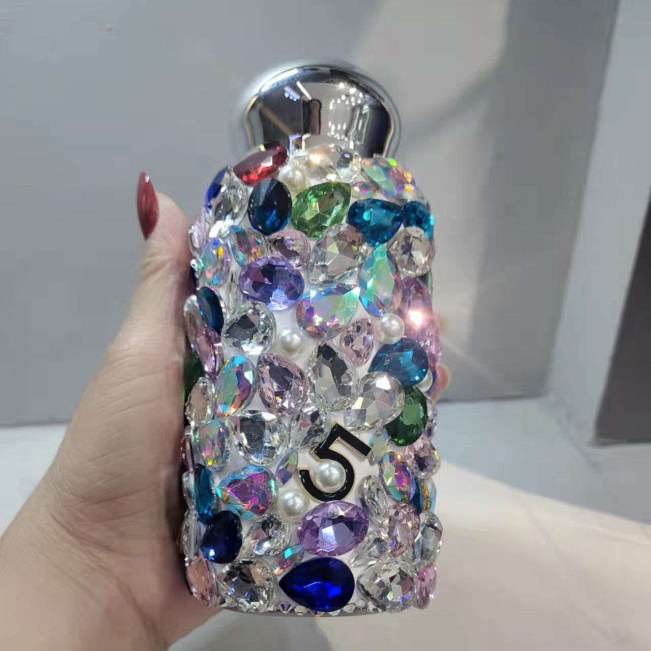 Wholesale Diamond Inlaid Large Stone Stainless Steel Thermos Bottles